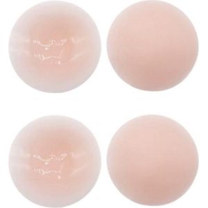 Tepelstickers - 2 paar - 8*8cm - stevige siliconen tepelstickers - herbruikbare klevende zachte siliconen tepelstickers - anti-bult tepelhofstickers - vrouwelijke tepelstickers - zelfklevende onzichtbare siliconen tepelstickers