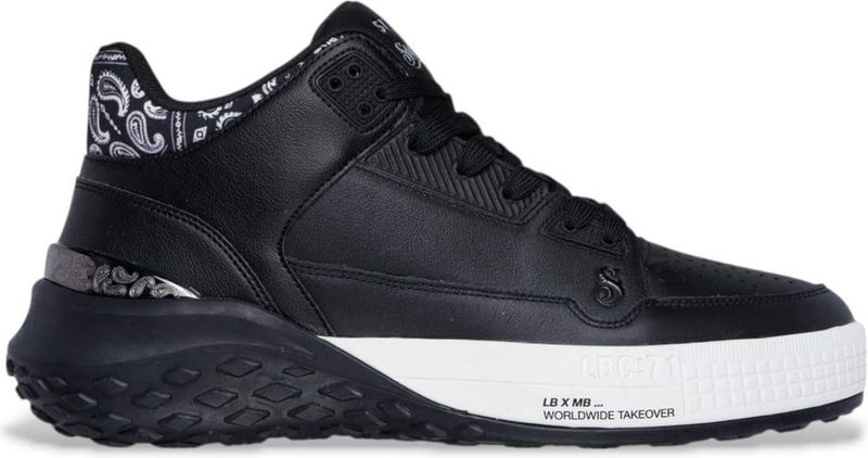 Skechers - SIZZLE-SNOOP - Sneakers - Zwart/wit - Veterschoenen - Midcut met Air-Cooled Memory Foam