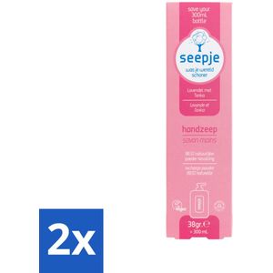 2 x Seepje - Handzeep - Rijke Geur en Hydratatie - Lavendel met Tonka - Navulverpakking - 38 g - Handzeep - Lavendel - Tonka - Navulverpakking - Duurzaam