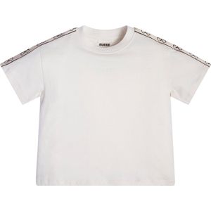 Guess Girls Logo Shirt Creme - Maat 128