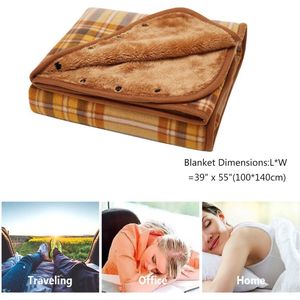 Draagbare Fleece Poncho Deken met Knopen voor Comfort en Warmte