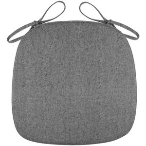 Zacht zitkussen vastgemaakt aan de stoel, antislip, ademende textuur - grijs