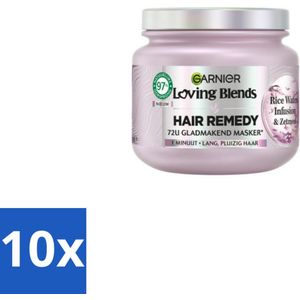 10 x Garnier - Loving Blends - Haarmasker - Rice Water Infusion - Glans & Zachtheid - Lang Haar - 340 ml - Haarmasker - Rice Water Infusion - Glans En Zachtheid - Lang Haar - Hydratie