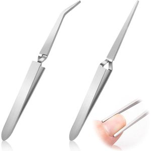 2 Stuks Roestvrij Stalen Kruispincetten - Precisie Soldeerpincet voor Sieraden en Hobby