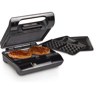 Princess 117002 Multi Sandwich Grill Compact Pro – Verwisselbare platen – Tosti apparaat - Wafelijzer - Grill - Verticaal opbergbaar