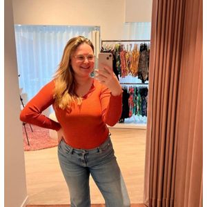 Oscalito, hemdje LM wol/zijde, oranje, M