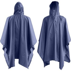 Waterdichte poncho marineblauw voor volwassenen - Multifunctioneel - Buitenactiviteiten - One Size