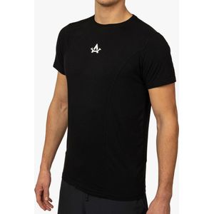 Sportshirt - 100% Duurzaam - Zwart - Handgemaakt in Portugal - Heren - Extra Lang - Fitness shirt mannen - Padel - Hardlopen - APM - L