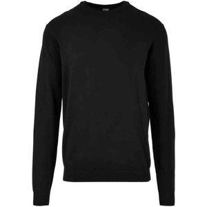 Urban Classics - Knitted Crewneck sweater/trui - L - Zwart