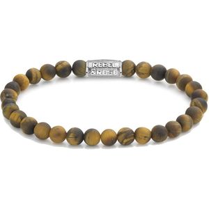 Rebel and Rose RR-60083-S Rekarmband Beads Mad Tiger Lily 6 mm bruin M 17,5 cm