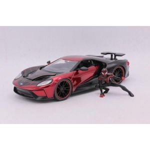 Marvel Diecast Model 1/24 Miles Morales & 2017 Ford GT