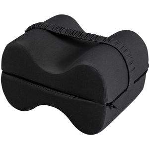 1 stuk Memory Foam Beenkussen Opvouwbaar 2-in-1 Ontwerp Knieondersteuningskussen voor Zijslapers Beenkussen met Band en Afneembare Hoes voor Ontspanning Ischias, Rug, Heup, Knie, Gewricht (Zwart)