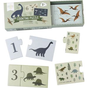 A Little Lovely Company- Telpuzzel: Dinosaurussen - leren tellen - kleuters - puzzel