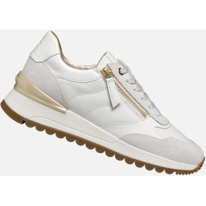 Geox - Desya - Sneakers - Wit - Nappaleer en Suède