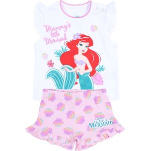 Wit topje + korte broek Arielka DISNEY