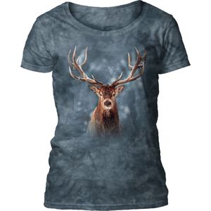 Ladies T-shirt Snowy Buck Portrait S