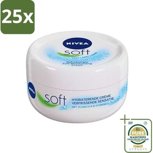 25 x Nivea - Soft Intensive Moisturizing Cream - Face, Body and Hands - 200 ml - Grootverpakking - Nivea Soft Intensive Moisturizing Cream - Hydratation - Huid Verzorging - Gezichtscreme - Handcrème