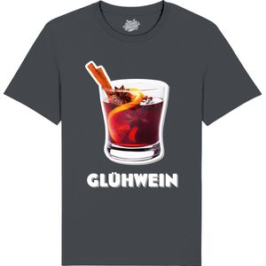 Gluwein - Foute kersttrui kerstcadeau - Dames / Heren / Unisex Kleding - Grappige Kerst en Oud en Nieuw Drank Outfit - T-Shirt - Unisex - Mouse Grijs - Maat 3XL