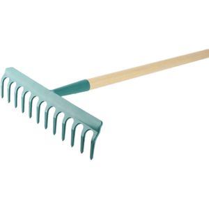 Merto - Tuinhark Verzinkt - 12 Tanden - Bladhark & Bodembewerker - Onkruidverwijderaar - 160 cm Steel
