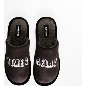 Time 2 relax pantoffels maat 37-38 - pantoffels - pantoffels heren - pantoffels dames - grappige pantoffels - pantoffels met tekst - sloffen heren - sloffen dames - sloffen met harde zool - fluffy binnenkant
