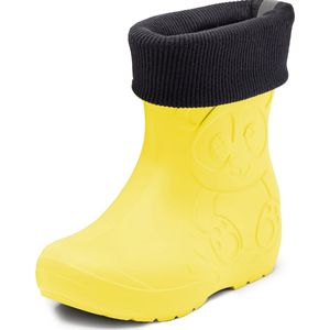 Ladeheid Kinder Regenlaarzen - Gevoerd en Waterdicht - EVA - LA-CA-Panda249 - Geel - 22/23