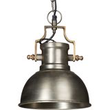 Hanglamp - Antraciet/Zilver - Klokvormige Pendellamp - Industrie Stijl - E27 Fitting - Maximaal 40W