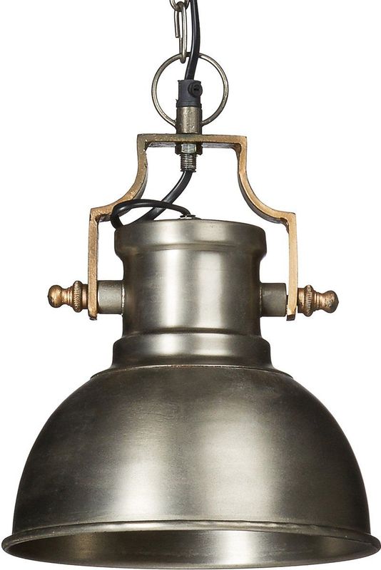 Hanglamp - Antraciet/Zilver - Klokvormige Pendellamp - Industrie Stijl - E27 Fitting - Maximaal 40W