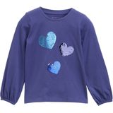 TOM TAILOR - Shirt - Blauw/Lila - Lange Mouw - Ronde Hals - Pailletten