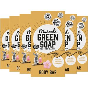 Marcel's Green Soap Body bar Vanilla & Cherry Blossom - 6 x 150 gram