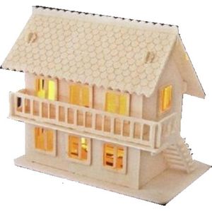 Bouwpakket Huis Huisje Villa, model E-hout
