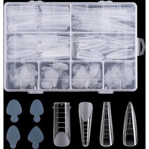 Dubbele nagelvormen 288 stuks - verlengvorm nagelverlengingstips voor gelnagels - volledige dekking acryl nagelvormen voor nagelkunst manicure - gereedschap