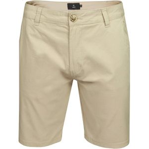 Heren katoenen stretch chino-shorts normale pasvorm Steen 36W