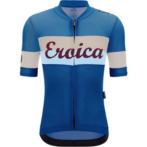 Santini Eroica Quiete Jersey Fietsshirt (blauw)