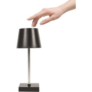 Led Diner tafellamp Zwart – Touch bediening Dimbaar – (Werkt op batterijen)