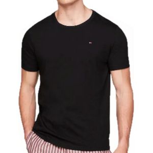 Tommy Hilfiger crew neck shirt, zwart - Maat S -