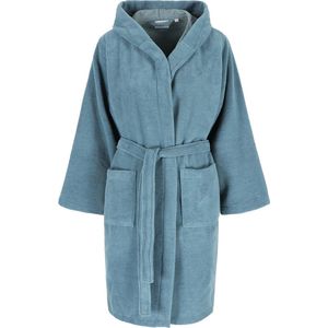 Casilin - Badjas Teddy voor Meisjes en Jongens - Maat 110/116 - Voor Kinderen - Met capuchon, Met riem - Badstof, Fleece, Katoen - Absorberend - Wasmachinebestendig - Jeans, Blauw
