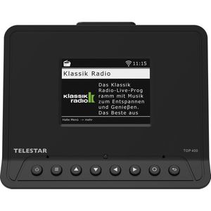 TELESTAR - TOP 400 - DAB+ Internetradio - FM Radio - zwart - Bluetooth 5.3 - WiFi