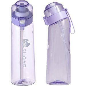 Geurwater Drinkfles ReNew - 650ml Paars - Inclusief 2 Air Pods - BPA vrij – Tritan – Vegan – 0% Suiker - Water Up - Met Schoonmaakborstel – beginnerskit – Met Rietje – Smaak