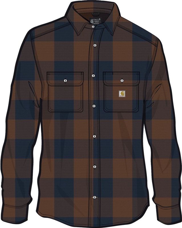 Carhartt - L/S Plaid Shirt - Overhemd - Bruin
