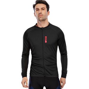 MEETEU Cycling Fietsshirt Heren - Lange Mouw - Wielershirt-Zwart-M