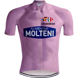 Retro Wielertenue Molteni Giro d'Italia Roze - REDTED - L