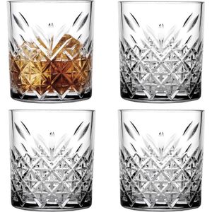 Pasabahce - Whisky tumbler glazen - 8x - Timeless serie - transparant - 340 ml