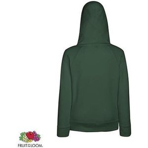 Fruit of the Loom Lady-Fit hoodie - Lightweight - Maat XS - Kleur Bottle Green