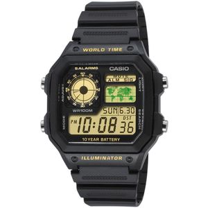 Casio 1200wh Sports Polshorloge Zwart