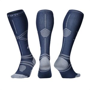 STOX Energy Socks - 2 Pack Sportsokken voor Mannen - Premium Compressiesokken - Kleuren: Donkerblauw/Geel en Blauw/Grijs - Maat: XLarge - 2 Paar - Voordeel - Mt 46-49