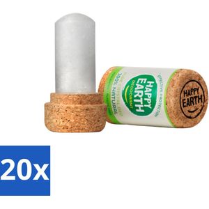Happy Earth – Deodorant Crystal – 100% Natuurlijk Unscented – 90 g - Bulkverpakking - 20 stuks