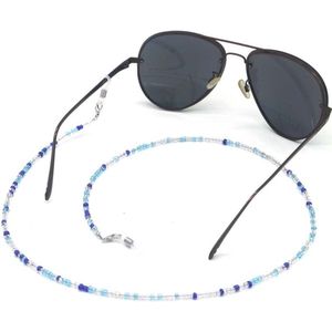 Zonnebrilkoord - kralen - blauw - zomer - strand - beach - vrouwen - accessoire - zonnebril – hip