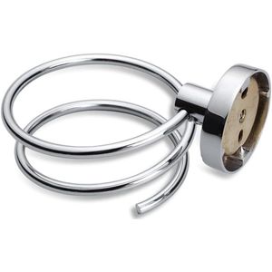 Haardrogerhouder, föhnhouder, wandgemonteerde roestvrijstalen plank voor badkamermuren