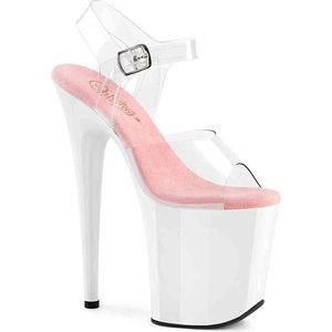 Pleaser - FLAMINGO-808 Sandaal met enkelband, Paaldans schoenen - US 7 - 37 Shoes - Roze