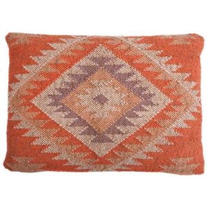 Lex & max kelim diamond losse hoes voor hondenkussen rechthoek terracotta 100x70cm